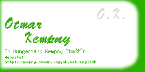 otmar kempny business card